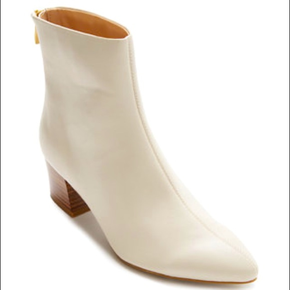 White Chandra Booties